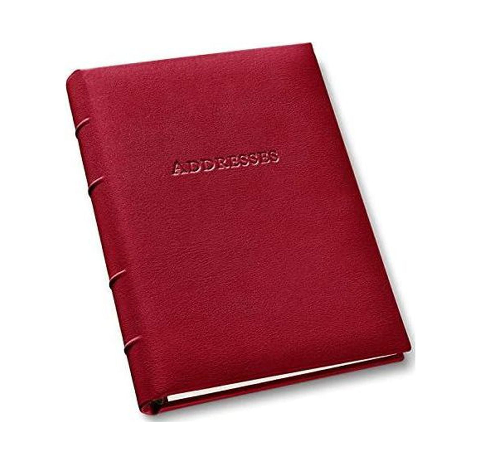 Leather Desk Address Book by YhbSmt Camden Red Refillable Binder