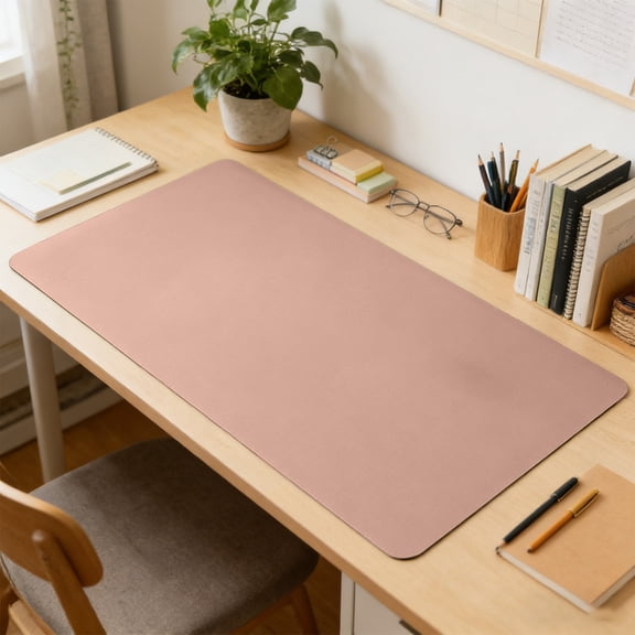 Leather Desk Mat for Writing Computer - Non-slide Waterproof Desk Pad for Office Home - Large Mouse Pad for Anti-oil Table Cover - 19.6x39.3 Inch P-u Leather Work Mat for Student Homework Dining