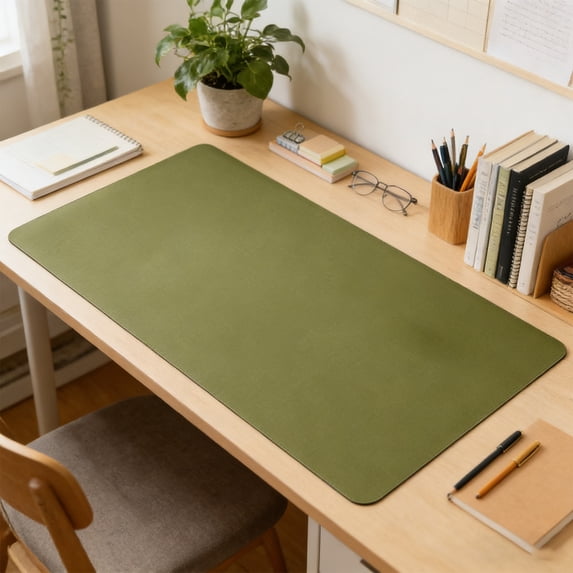Leather Desk Pad, Large Desk Protector Mat with Non-Slip Backing, Waterproof Desk Blotter for Writing, Extra Large Mouse Pad for Office and Home, 19.6x39.3 in