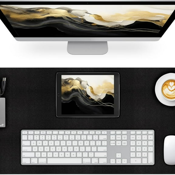 Leather Desk Pad Mat, Non-Slip Desk Mat, Large Mouse Pad for Desk