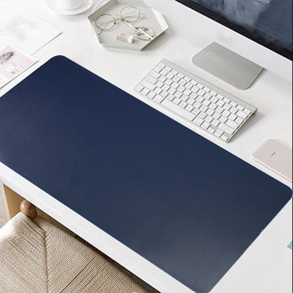 Leather Desk Pad Nonslip Cork Bottom Mouse Pad 11.8x23.6in PU Writing Pad Office Computer Mat