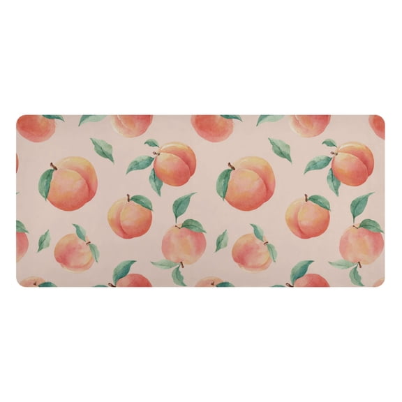 Leather Desk Pad Protector Mouse Pad Laptop Desk Mat Non-Slip Waterproof for Office and Home Pale Pink Peach's Pattern