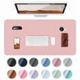 thumbnail image 1 of Leather Desk Pad Protector, Non-Slip Desk Pad, on-Slip PU Leather Large Mouse Pad, Easy Clean Desk Protecor Mat, Office Supplies for Work/Home/Decor (35.4" x 17.7", Light Pink), 1 of 8