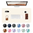 thumbnail image 1 of Leather Desk Pad Protector, Non-Slip Desk Pad, on-Slip PU Leather Large Mouse Pad, Easy Clean Desk Protecor Mat, Office Supplies for Work/Home/Decor (35.4" x 17.7", Off White), 1 of 8