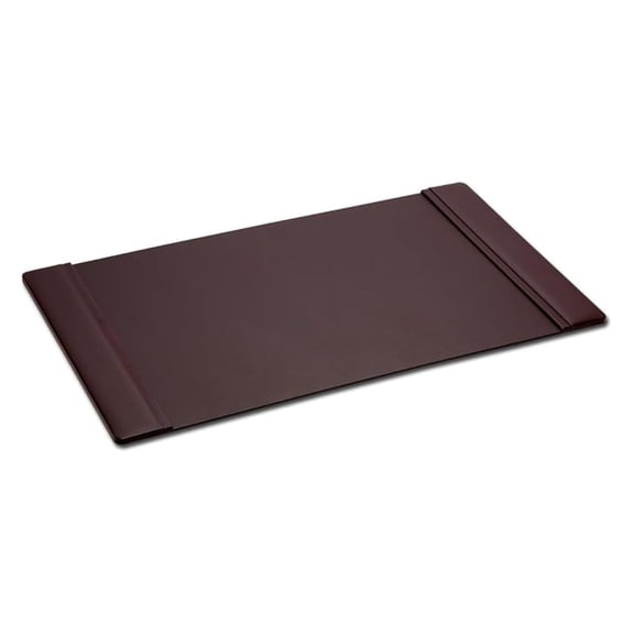 Leather Desk Pad with Side Rails - Luxury Leather Desk Blotter for Writing - Executive Desk Surface Protector - (Chocolate Brown, 22 x 14)