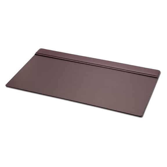 Leather Desk Pad with Top Rail - Executive Office Desk Protector, 34 x 20, Chocolate Brown