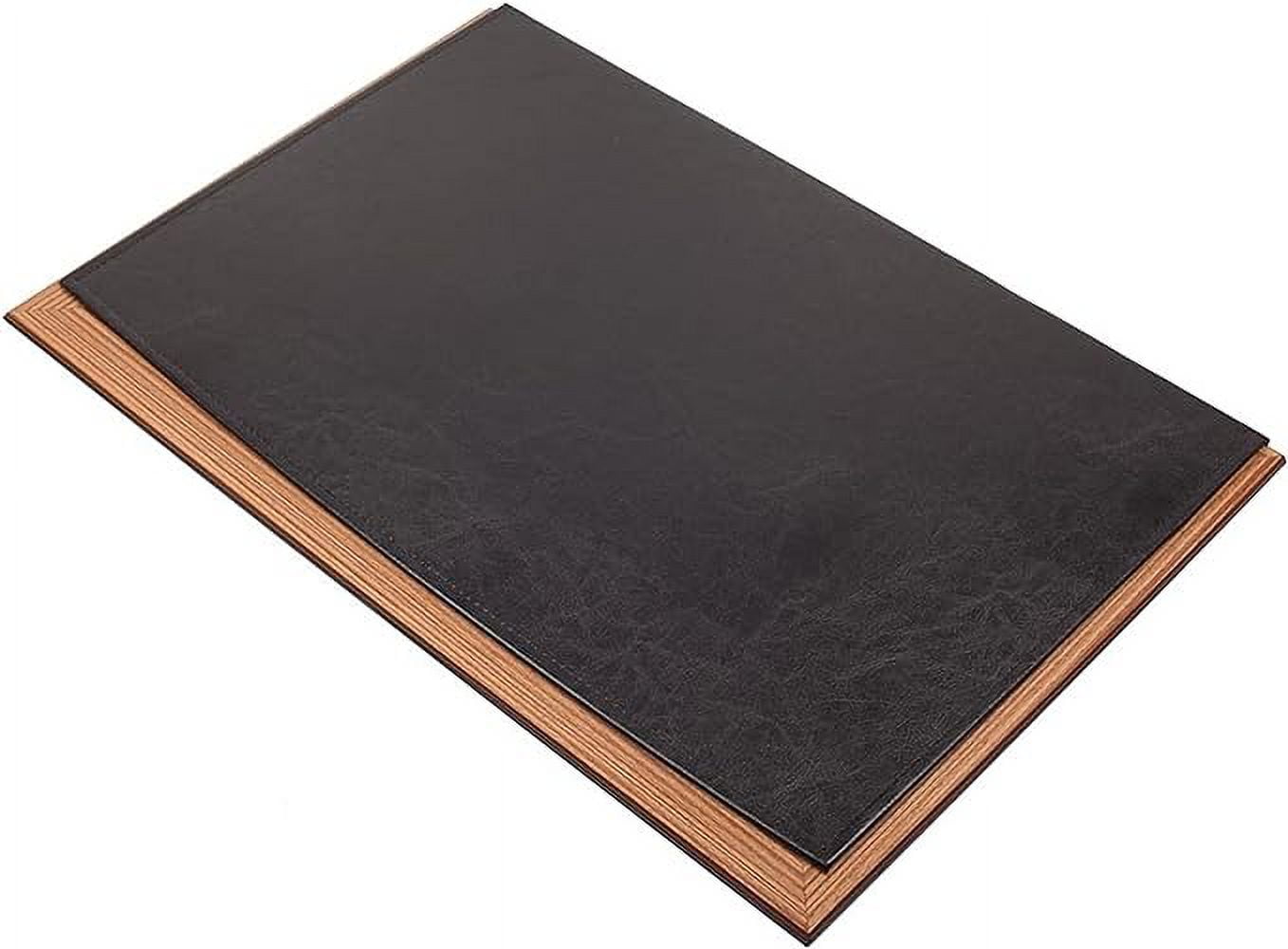 Leather Desk Pad with Wood Combination- Desk Organizer Set - Leather Office Desk Pad Mat Accessories - Office Gifts - Office Organizer with Cover