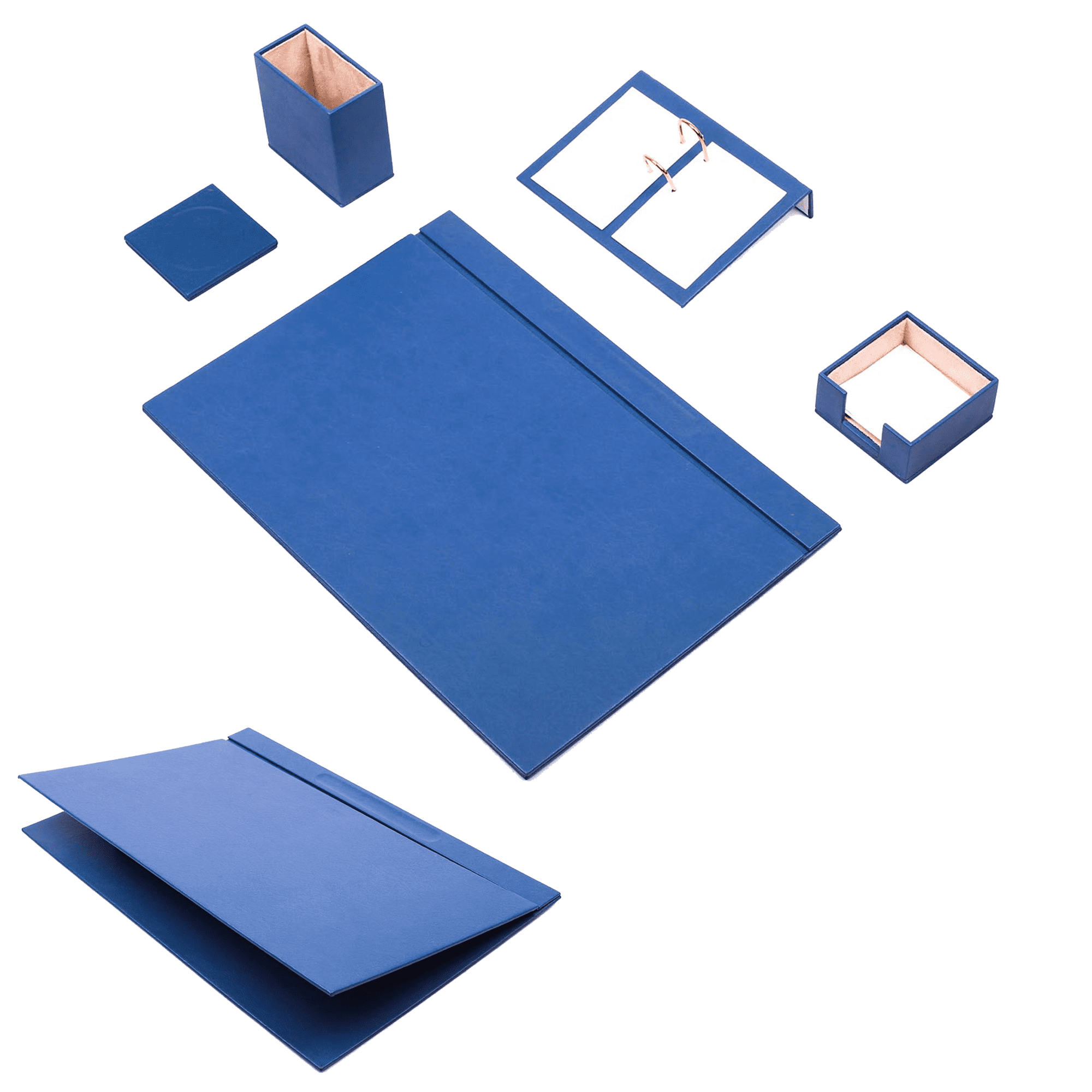 Leather Desk Set-5 Accessories-Desk Organizer-Office Desk Accessories-Office Organizer-Desk Pad-Desktop Storage - Leather Desk Pad