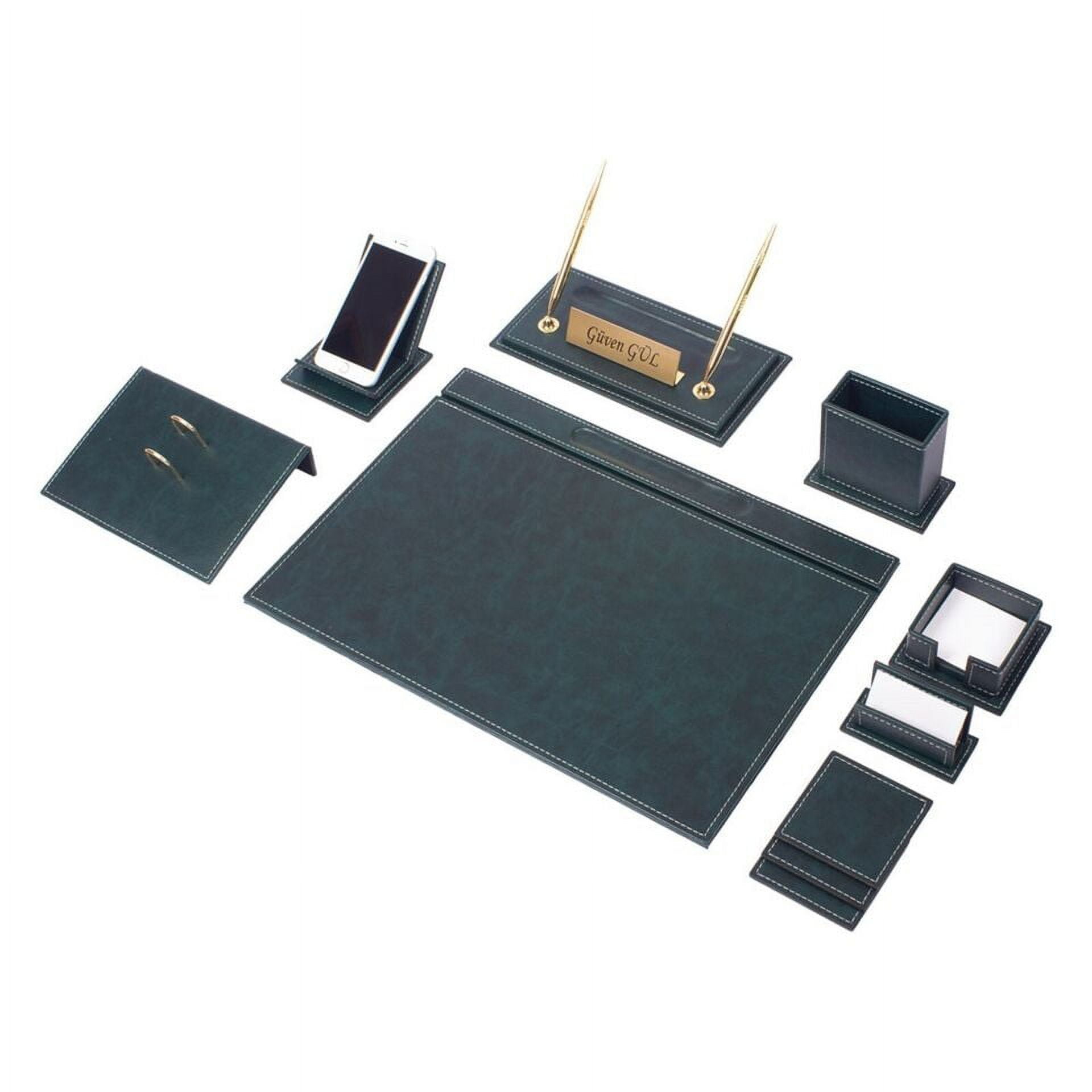 Leather Desk Set-Desk Office Accessories-Office Organizer- Home Office Accessories - Desk Supplies - Desk Storage Organizer -Desk Pad-Storage-12 Pieces -12 PCS