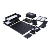 Leather Desk Set-Desk Office Accessories-Office Organizer- Home Office Accessories - Desk Supplies - Desk Storage Organizer -Desk Pad-Storage-14 Pieces -14 PCS