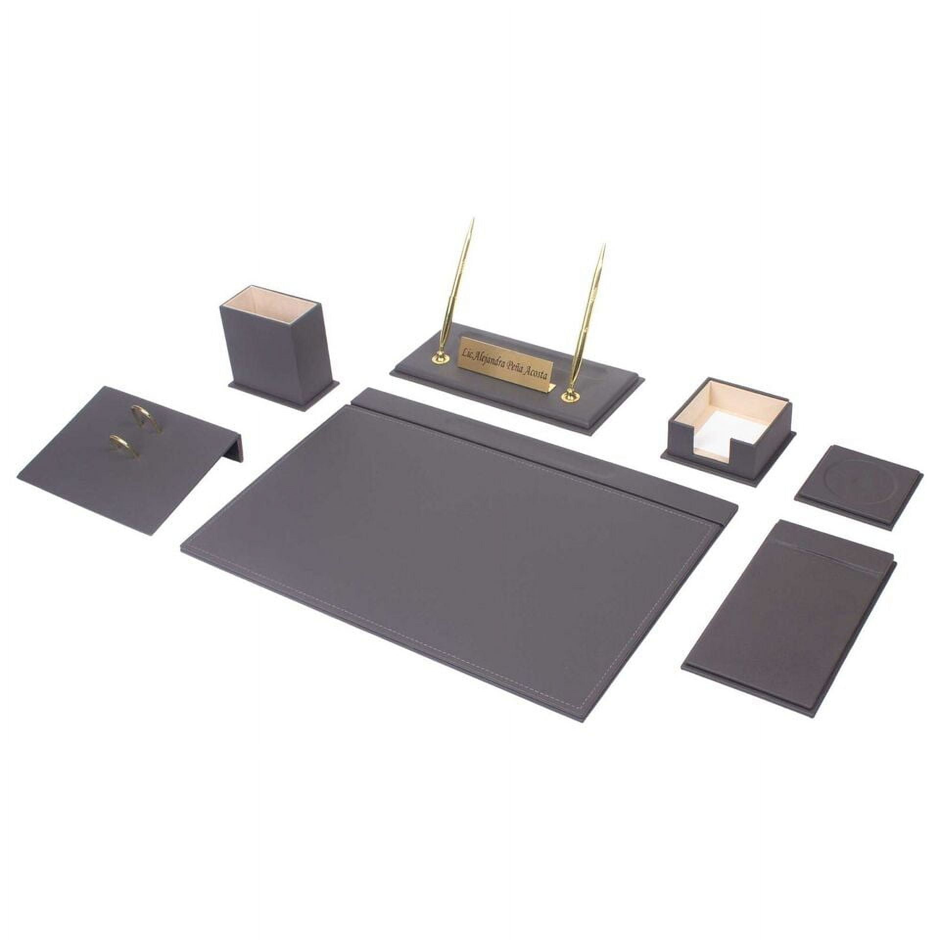 Leather Desk Set - Desk Organizer Set - Office Desk Pad Accessories - Calendar holder - 9 Accessories-Desk Organizer - Office Desk Accessories - Desktop Storage - 9 PCS