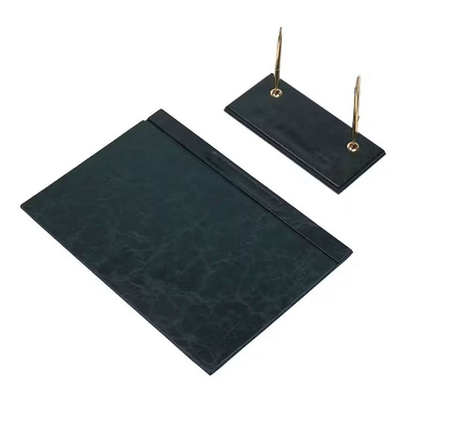 Leather Desk Set - Desk Pad - Name Plate Holder With 2 Pen - 2 Accessories-Desk Organizer - Office Desk Accessories - Desktop Storage Set of 2-2 PCS
