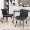 Leather Dining Chairs Set of 2, Upholstered Dining Room Chairs with