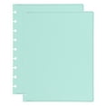 thumbnail image 1 of Leather Discbound Notebook Cover, Medium Size Disc Planner Cover for Arc Notebook Happy Planner, Lake Green, 1 of 6