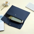thumbnail image 1 of Leather Document Bag | Waterproof File Folder Case with Removable Hand Strap | A4 Document Holder for Office, School & Travel | Organizer for Papers, Passports, Tablets & Stationery, 1 of 6
