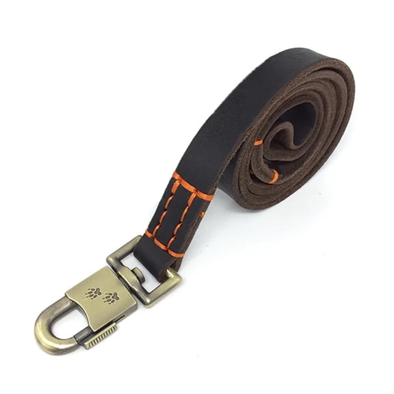 Leather Dog Leash 3/4/5 Ft X 1 Inch Soft And Strong Leather Leash For Large And Medium Dog Heavy Duty Dog Training Leash