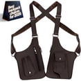 thumbnail image 1 of Leather Double  Armpit Bag for Men Underarm Concealed Rover The Holste Vest for Mens Adjustable Leather Bag (brown), 1 of 6