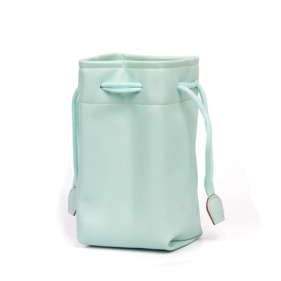 Leather Drawstring Pouch Bag for Mini 13 Cameras - Stylish Travel Accessory with Adjustable Strap, Soft Lining for Protection Against Scratches and Impacts, Ideal Organizer for Photographers,Green