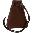 thumbnail image 1 of Leather Drawstring Pouch, Coin Bag, Medicine Tobacco Pouch Medieval Reenactment Made in U.S.A. by Nabob Leather (Brown, Wide), 1 of 10