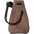 thumbnail image 1 of Leather Drawstring Pouch, Coin Bag, Medicine Tobacco Pouch Medieval Reenactment Made in U.S.A. by Nabob Leather (Rustic Leather Brown, Small), 1 of 3