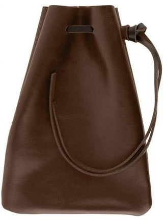 Portable Artificial Leather Drawstring Pouch Waist Small Pouch for Women Men