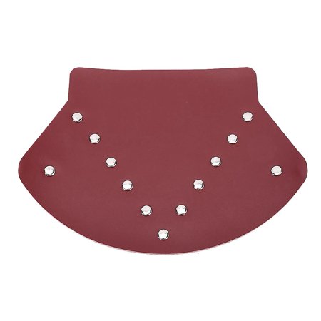 Leather Durable Motorcycle Rear Fender Mud Flap Mudguard Cover(red)