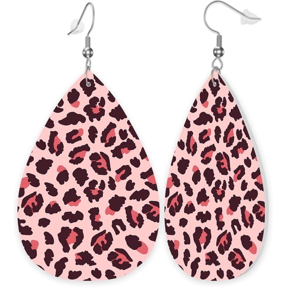 Leather Earrings Set, Lightweight Faux Leather Teardrop Dangle Earrings, Teardrop Jewelry Earrings[Z1]