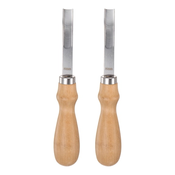 Leather Edge Bevelers Tool Stainless Steel 8mm for Leather Crafting, 2 Pieces