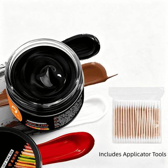 LEVOS Leather Recoloring Balm , Black Color Restorer for Furniture, Sofas, Car Seats and Shoes, 1.1 oz