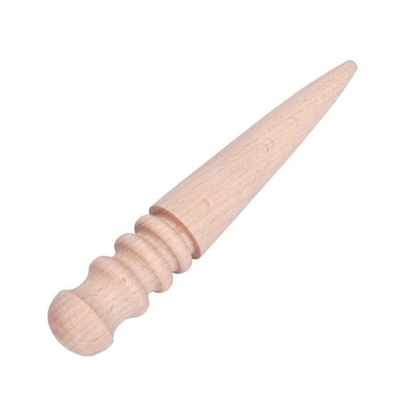 Leather Edge Slicker Burnishing Tool, Beech Wood
