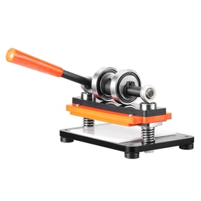 Leather Embossing Machine Manual Die Cutter 7.1x3.9in Plate 0.47in Pressure Stroke Dual Guide Shafts for Various Materials