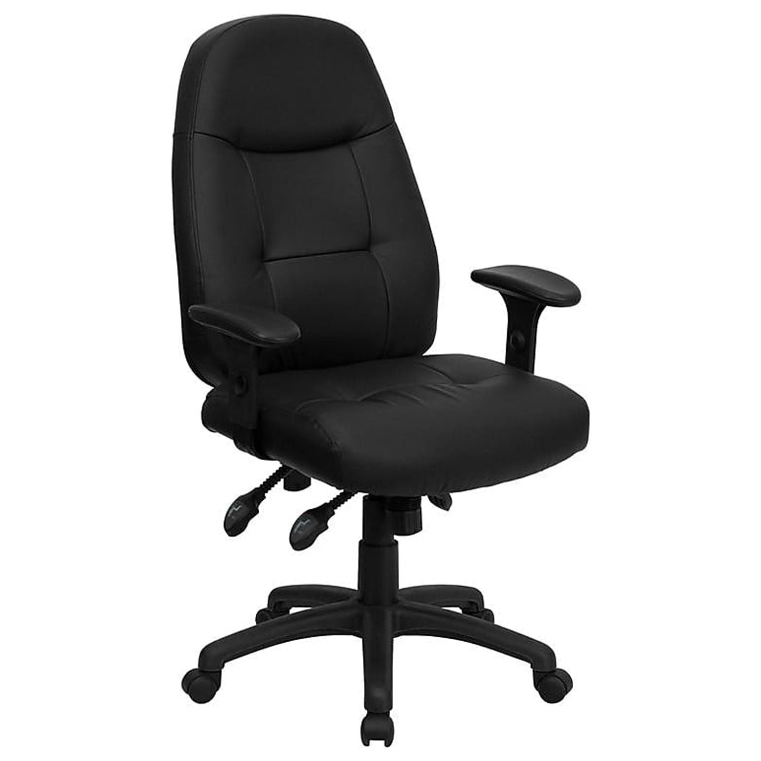 Leather Executive HighBack Office Chair with Builtin Lumbar Support