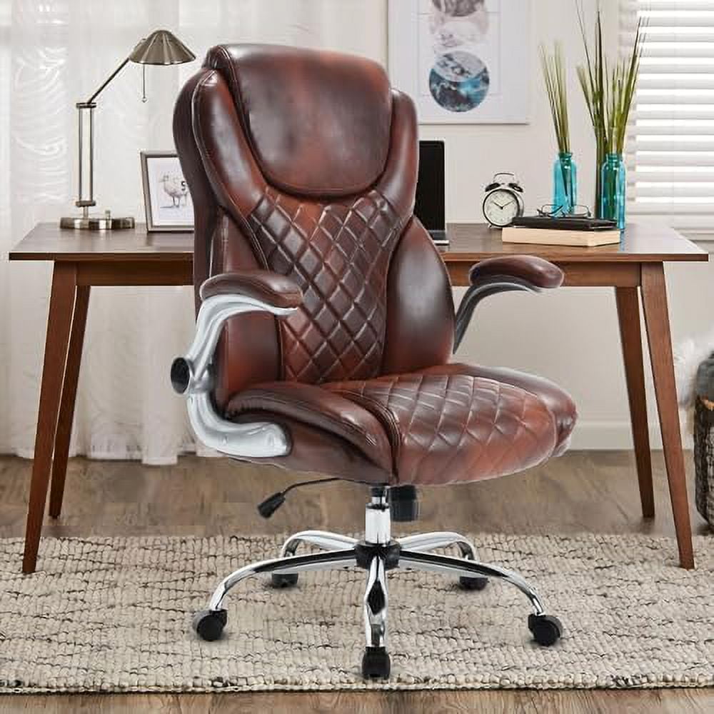 Leather Executive Office Chair High Back Ergonomic Office Desk Chairs