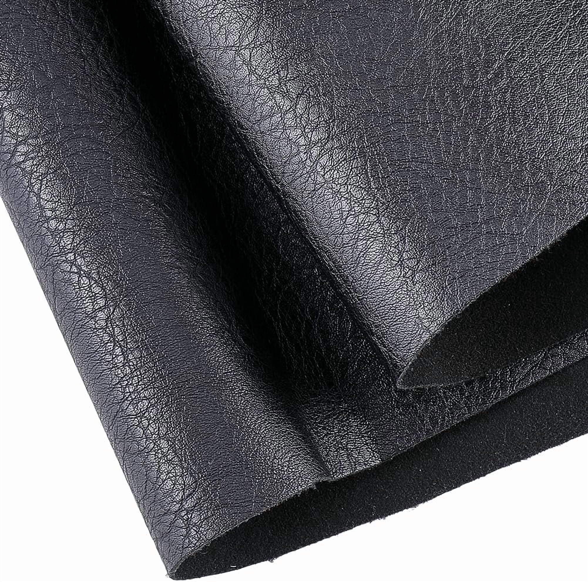 Leather Fabric Black Leather Sheets Material Soft Touch Grain Waterproof Leather Upholstery 1 Yard 54"x36" 1MM Thick for Upholstery Handbag DIY Sewings Crafts Boat Car Sofa for DIY Coconut Brown