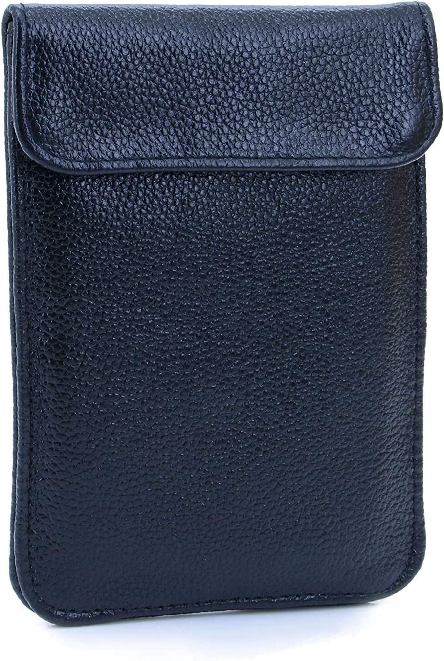 Leather Faraday Bag RFID Cell Phone Signal Blocking/Jammer Pouch Bag Anti-Spying/Tracking/Radiation GPS Shielding Passport Sleeve/Wallet Case,Car Key FOB