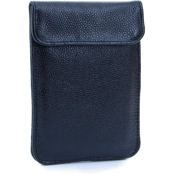 Leather Faraday Bag RFID Cell Phone Signal Blocking/Jammer Pouch Bag Anti-Spying/Tracking/Radiation GPS Shielding Passport Sleeve/Wallet Case,Car Key FOB (Color : Brown)