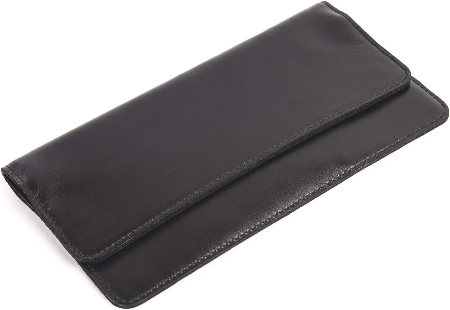Leather Faraday Bag for Phone //RFID blocking signal and protect EMF/EMI radiation Black