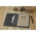 thumbnail image 1 of Leather Field Notes Steno Book Holder Refillable Black Gift Portfolio Case 6x9", 1 of 2