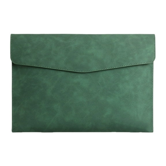 Leather File Bag, Magnetic Lock Document Organizer, A4 Paper Folder, Waterproof Business Briefcase, Office Study Storage, Durable Artificial Leather