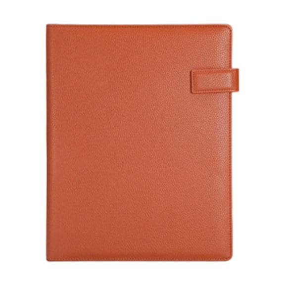 Leather File Folder Magnetic Closure Conference Folder Business Document Organiser with Writing Board For Office Travel