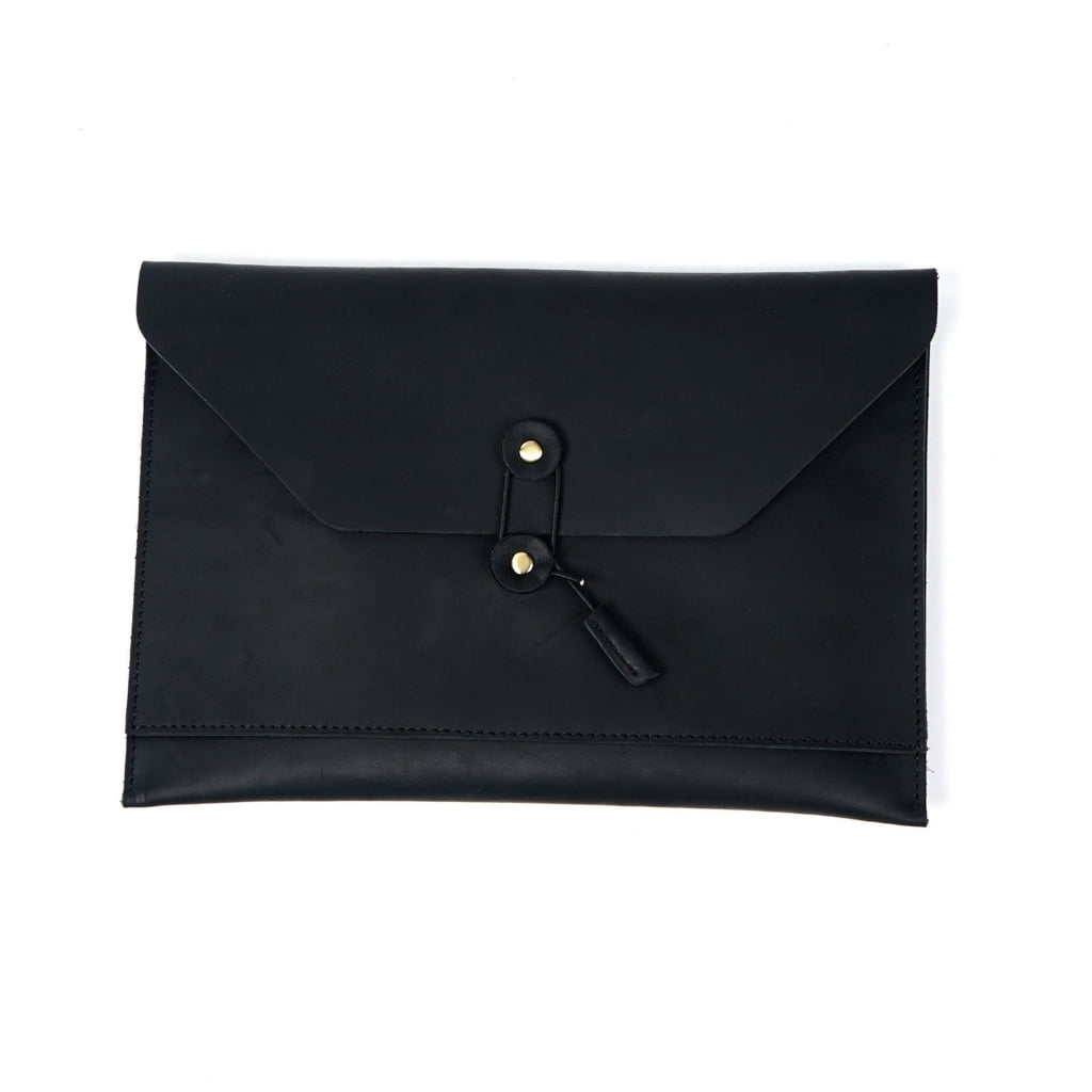 PU Leather File Folder with Multiple Card Slot, String Closure Document Holder