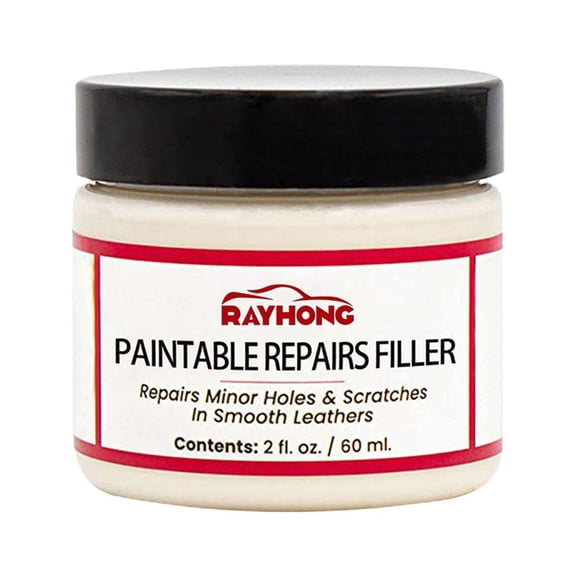 Leather Filler for Filling or Repairing Holes Scratches Flexible Leather Filling Paste White Leather Restorer Multipurpose Leather Refinish for Leather Vinyl Sofa Chair