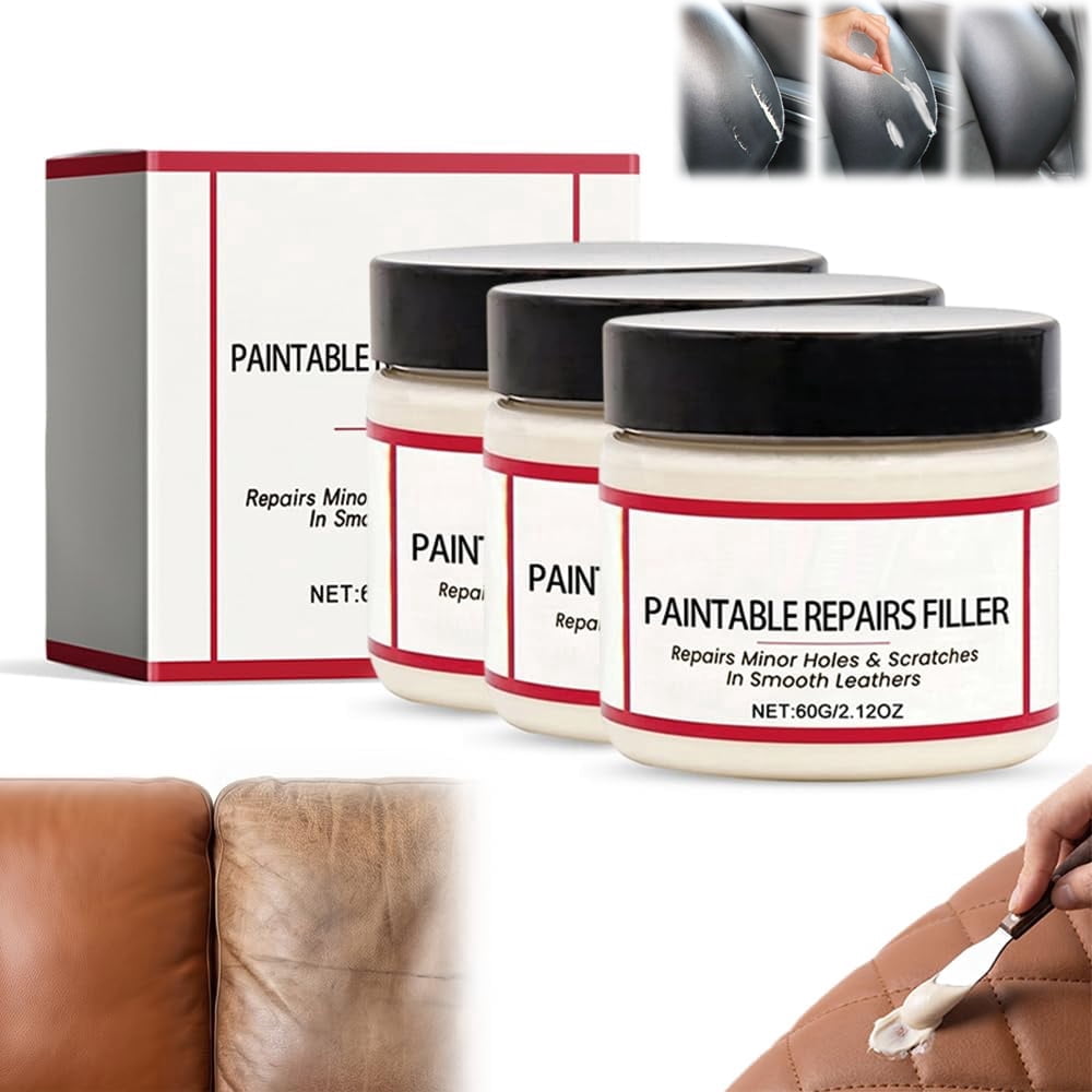 Leather Filler, Flexible Fast Drying Leather Repair Compound, Paintable ...