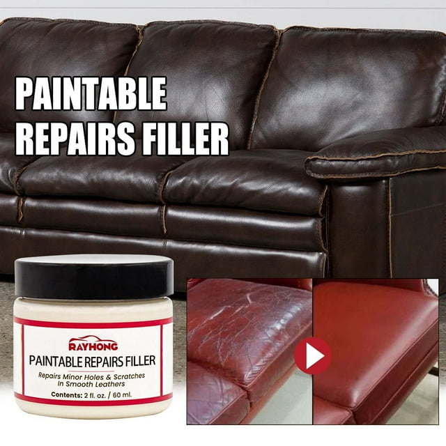 Leather Filling Paste, Used To Or Repair Holes, Tears, Cracks, Scratches In Leather Car Seats