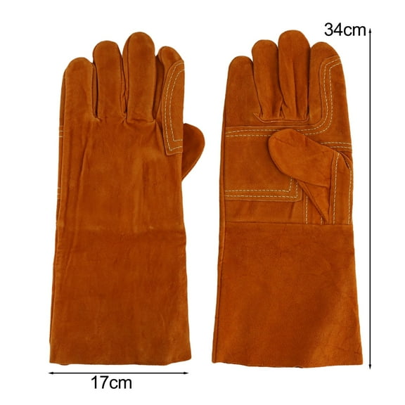 Leather Fire Resistant Gloves Suitable For Kitchen Grilling And Bbq Use