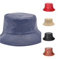 thumbnail image 1 of Leather Fisherman Hat Mens and Womens Casual Basin Hat Solid Color Outdoor Hat Hop Beach Hat M, 1 of 4