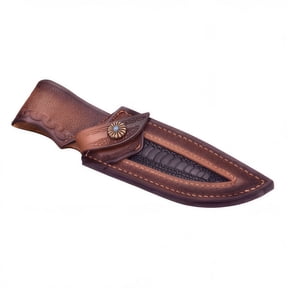 Leather Fixed Blade Sheath with Belt Clip, Straight Knife Sheath Scabbard Pouch, Brown Durable, Anti-Scratch, Portable for Outdoor EDC, Camping, Hunting, Gift