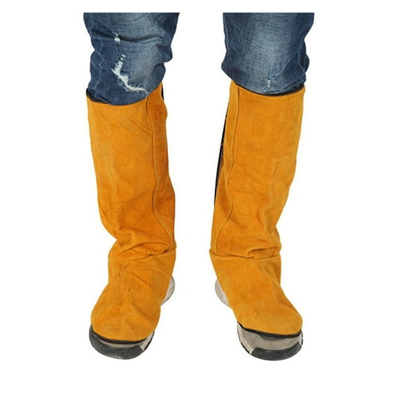 Leather Flame Retardant Welding Spats Protective Shoes Feet Cover Safety Protection Welder Tool Shoes Covers ,Great Choice
