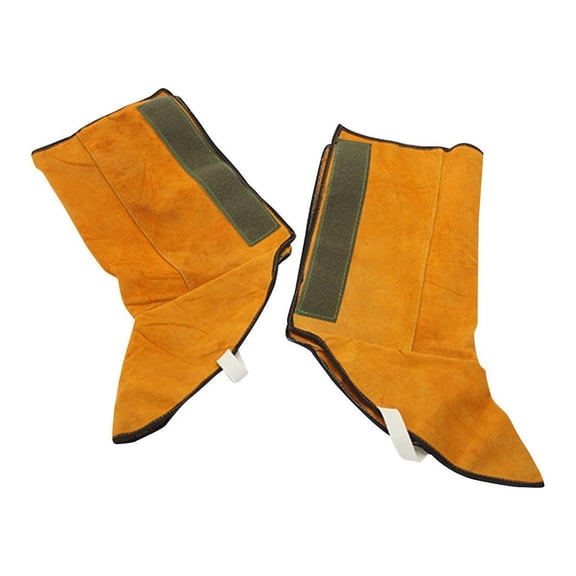 Leather Flame Retardant Welding Spats Safety Boot Flame Heat Abrasion Flame Resistant Foot Safety Protection Work Welder Tools