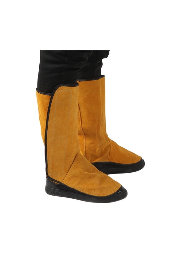 Leather Flame Retardant Welding Spats Safety Boot Leather Welding Fire Protection Foot Leggings Welder Foot Cover Wear Insulation ,Widely Use